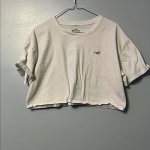 Hollister Women's White Crop Top